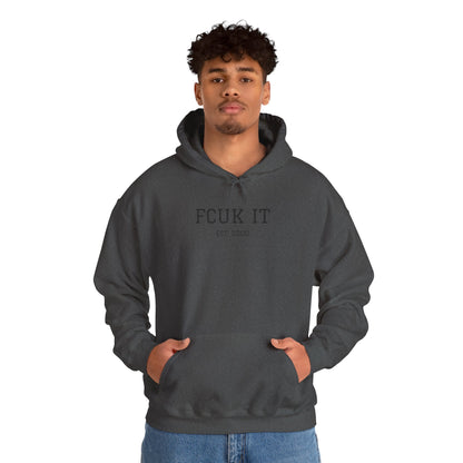 Hoodie — "FCUK IT" Minimal Graphic Hooded Sweatshirt