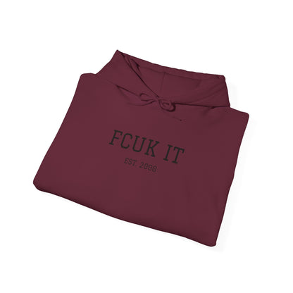 Hoodie — "FCUK IT" Minimal Graphic Hooded Sweatshirt